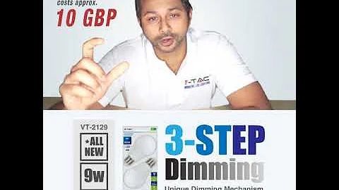 V TAC 3 Step Dimming Bulb