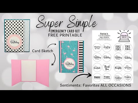 FREE PRINTABLE FAVORITE Sentiments + Card Sketch Emergency Card Kit V11