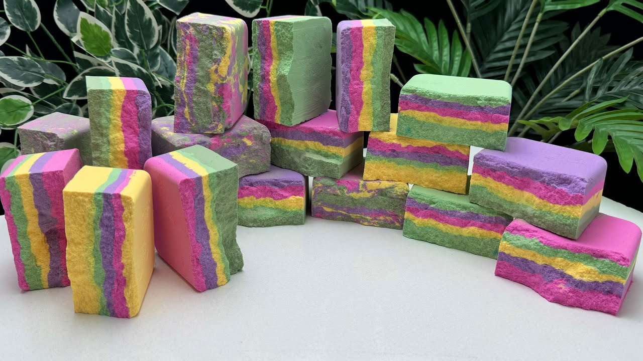 ASMR baking soda | Puff pastry shapes 