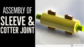 Assembly of Sleeve and cotter joint, Engineering Graphics, 12th std EG