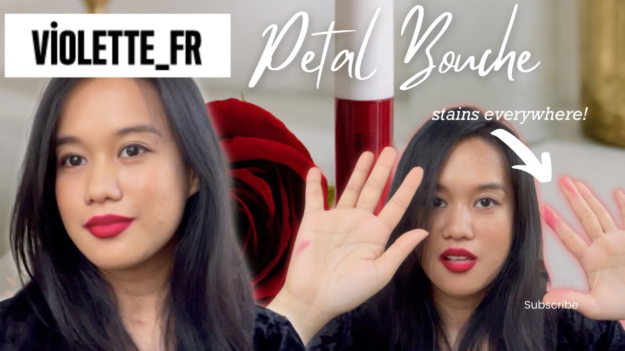 BEST RED EVER?! / Violette_FR Petal Bouche Amour Fou Red Lipstick on Medium/Brown Skin Food