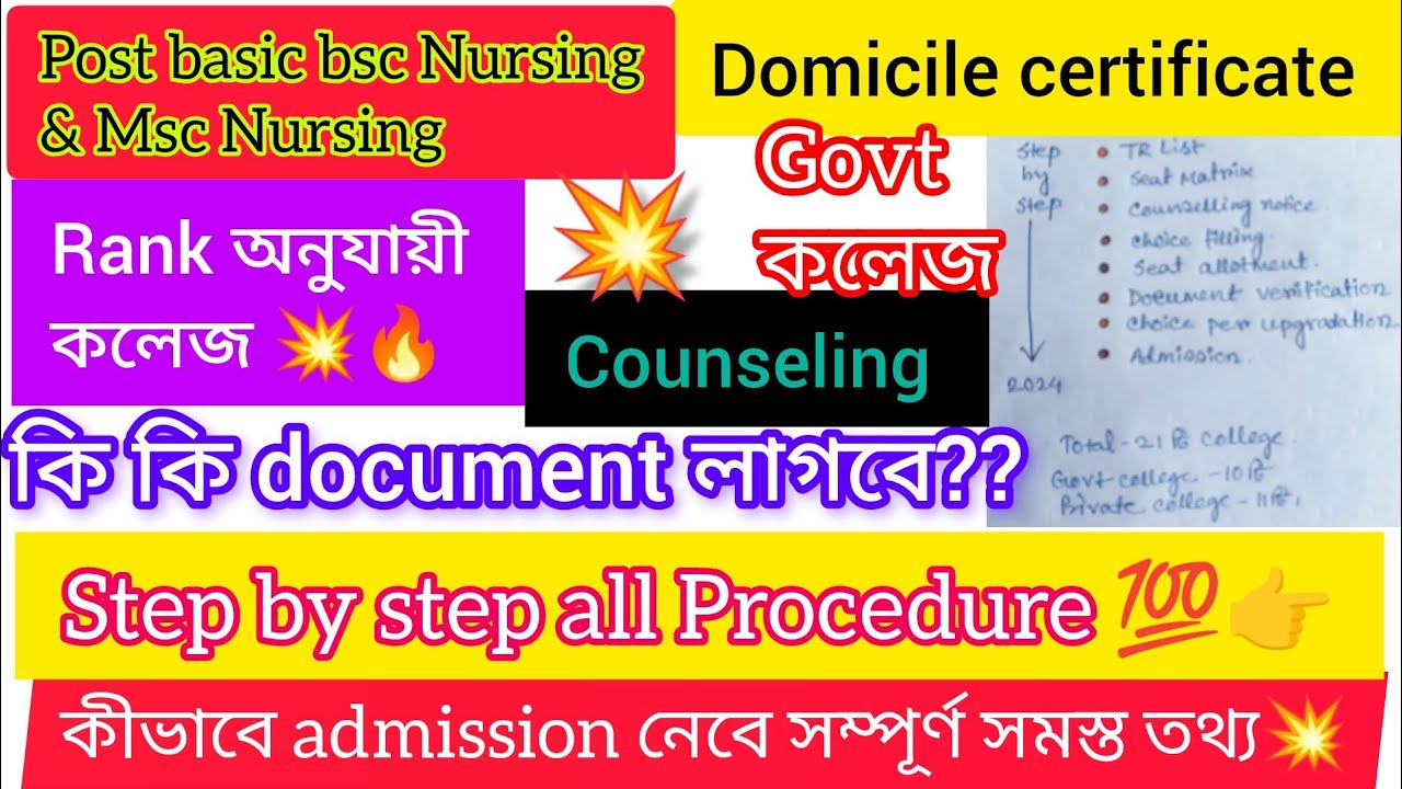 💥💯Post basic BSC Nursing & MSc Nursing Admission Process Step by Step💥 ...