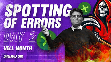SPOTTING OF ERRORS DAY 2 | NDA 1 2023 ENGLISH CLASSES | HELL MONTH | TEAM ARPIT