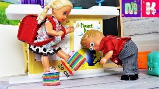 NOW WHO'S THE WIMP? Katya and Max family dolls school #Barbie #cartoons