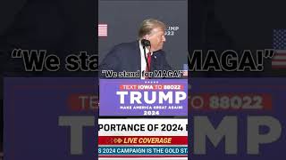 “We stand for MAGA!”: Chants of USA break out at Trump rally in Ottumwa, Iowa