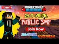 JAVA MINECRAFT PUBLIC SMP LIVE HINDI | JOIN MY PUBLIC SMP | Minecraft Survival smp live