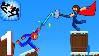 Supreme Spider Stickman Warriors - Stick Fight - Gameplay Walkthrough Part 1 (Android Game) screenshot 3