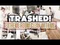 SUPER TRASHED CLEAN WITH ME | MAJOR CLEANING MOTIVATION | SMALL SPACES