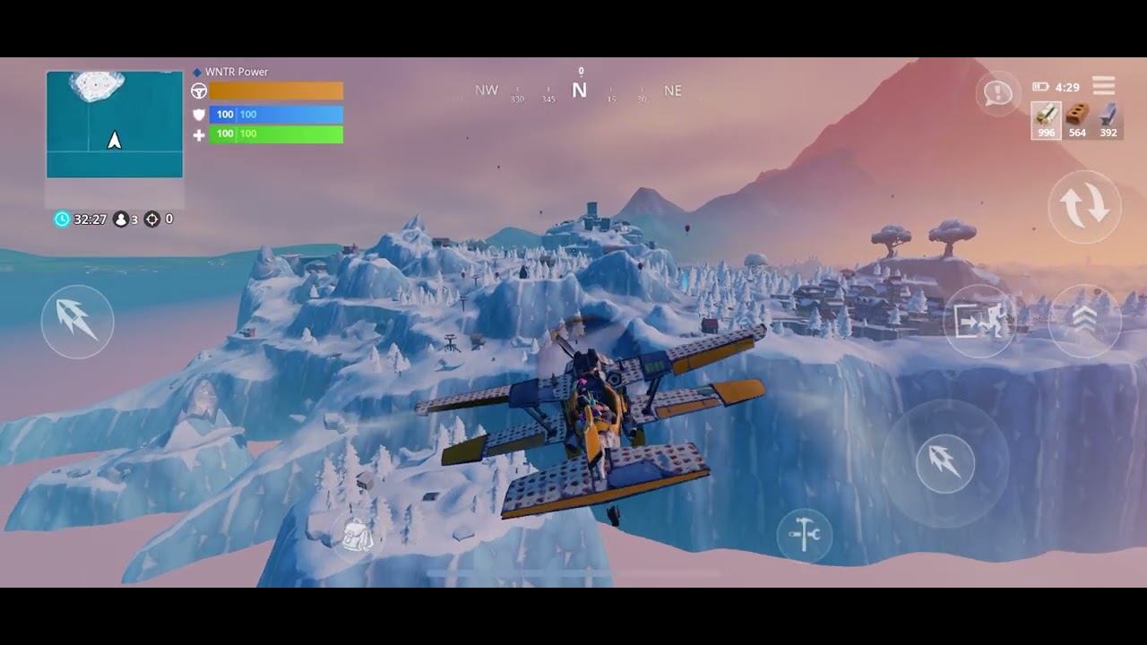 Playing EZFN Season 7 with my hamster back bling!