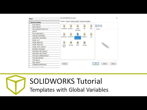 SOLIDWORKS Tutorial - Templates with Global Variables