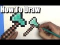 How To Draw a Minecraft Axe - EASY - Step By Step - Pixel Art