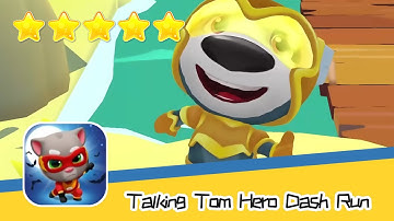 Talking Tom Hero Dash Run Day197 Walkthrough Endless runner Save the world Recommend index five star