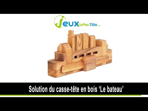 Solution du casse-tête en bois bois le bateau