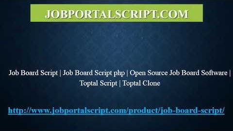 Job Board Script | Job Board Script php | Open Source Job Board Software | Toptal Clone Script