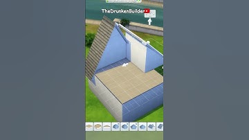 How to build a basic attic (openable roof) + storage room - | The Sims 4 | Base Game [No CC] #Shorts