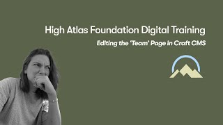 Editing the Team Page in Craft CMS
