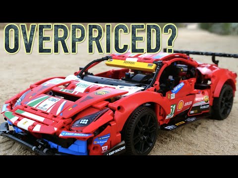 YouTube thumbnail: LEGO Technic Ferrari 488 GTE 42125 Review! AF Corse #51