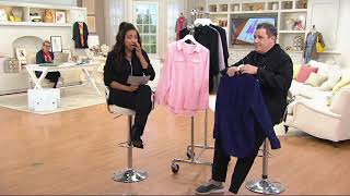 Isaac Mizrahi Live! Woven Utility Blouse with Lace Back on QVC