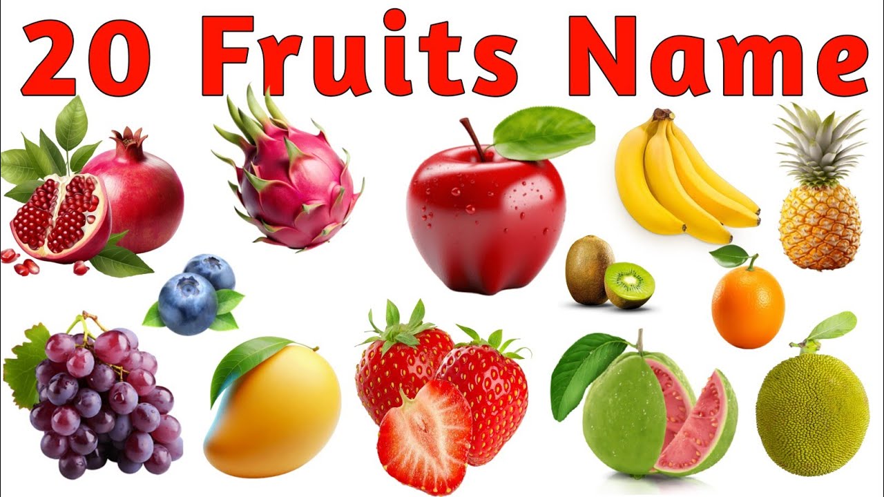 Fruits Name in Hindi and English for Kids | 20 फलों के नाम सीखें 