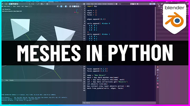 How to Make Meshes with Python in Blender!