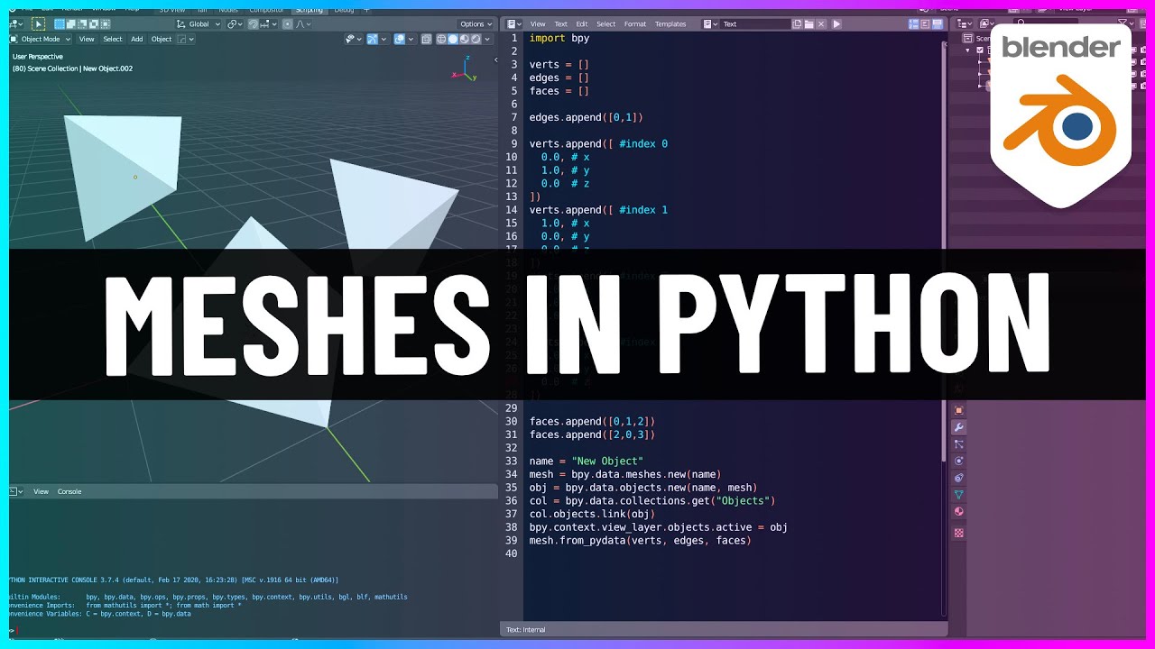 How to Make with Python in Blender! - YouTube