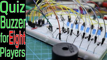 Quiz Buzzer Circuit for Eight players using IC 74LS373 | EE Project