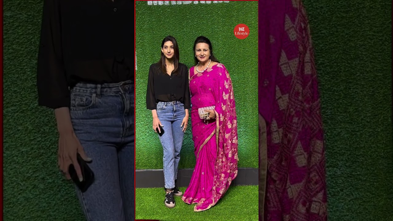 Elegant Duo! Poonam Dhillon and daughter Paloma Thakeria dazzle at the "Maidaan" screening  💖👩‍👧