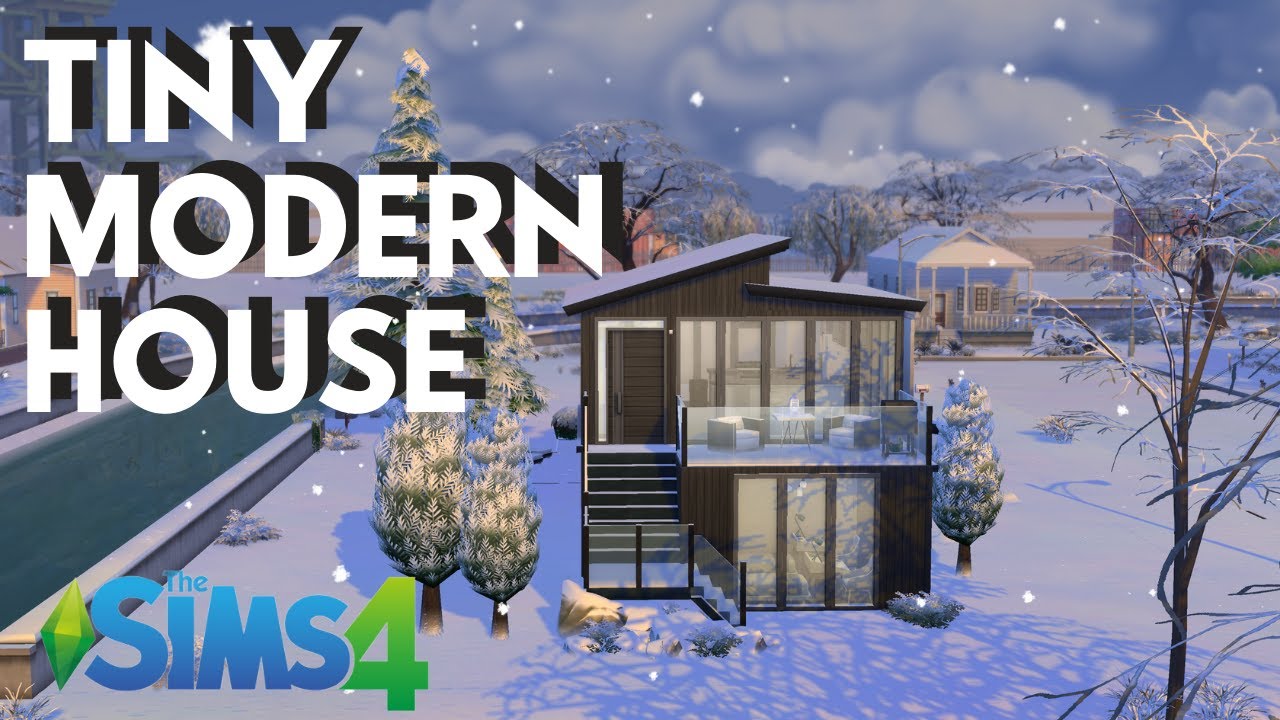 Tiny Modern House | No CC | No Mods | Sims 4 Speed Build - YouTube