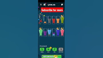 soda sort in same time in same colors gameplay walkthrough level 60 funny video