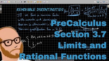 PreCalculus - Section 3.7 - Limits and Rational Function