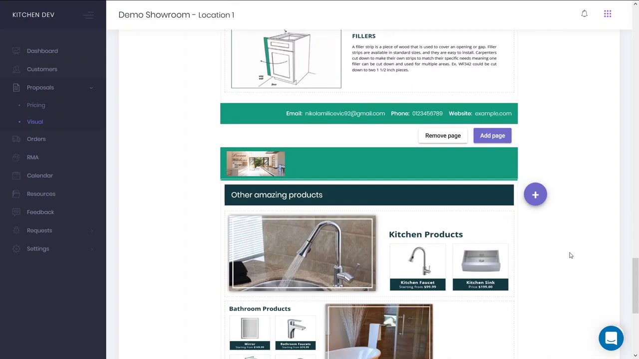 Visual Proposal Builder by KitchenDEV DEMO