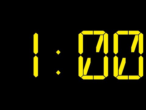 1 Minute Countdown Timer | Yellow LCD Font