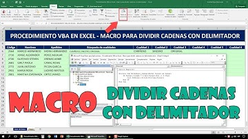 Macro para dividir cadenas con delimitador
