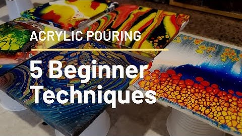 How to 5 Basic Techniques of Acrylic Pouring for Beginners! Let