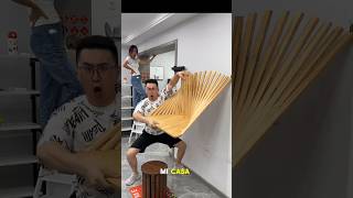 🏠 ¡La Casa Mágica de China Tapa Dum Dum! 😲✨ Muebles Secretos que se Transforman en Todo 🎭🪑🍽️#shorts