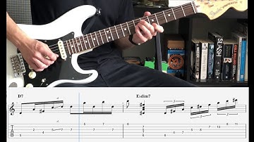 16 Bar Blues in A min w/diminished chords - Guitar Lesson