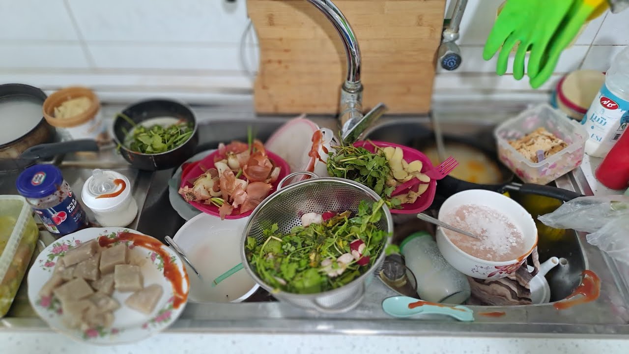 From Messy to Clean ASMR | Natural Home Sounds & Fresh Sink 💫🫧🧽