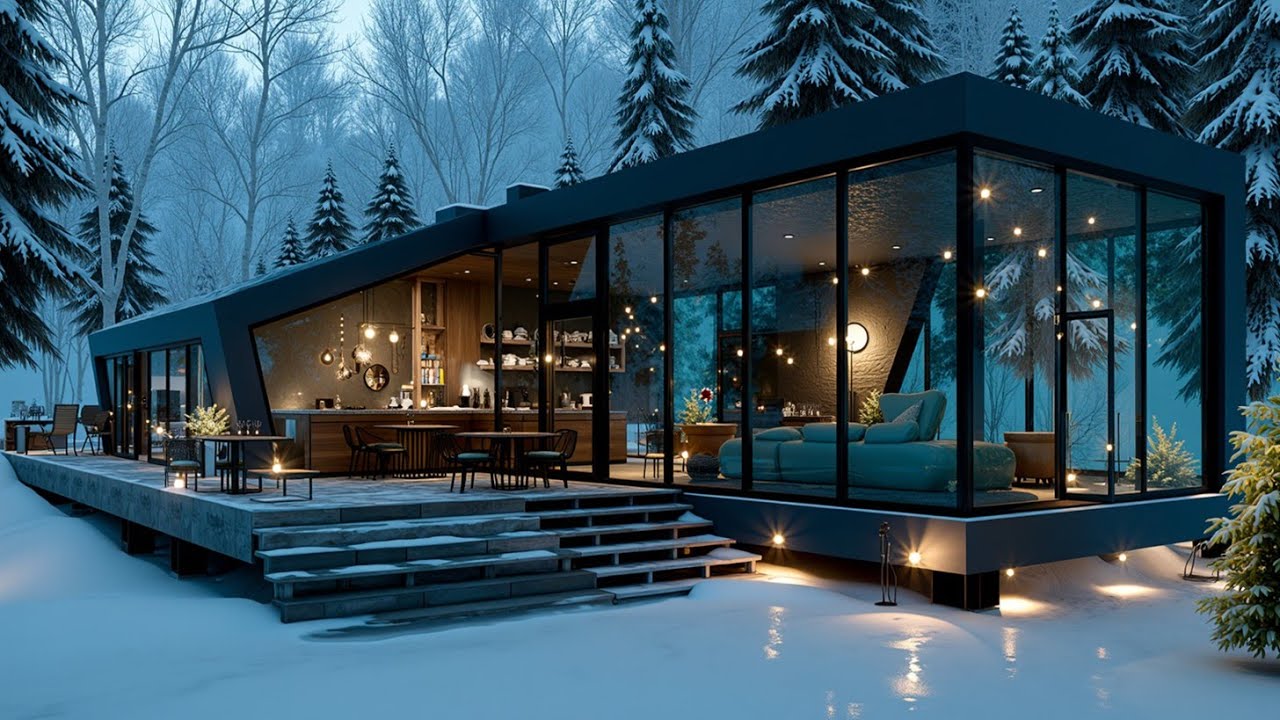 Расслабляющая гитарная атмосфера ~ Звуки кофейни для концентрации ~ Спокойствие снежного леса