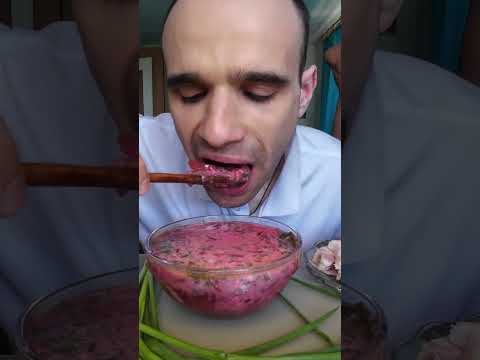 МУКБАНГ БОРЩ / САЛО / КВАШЕНАЯ КАПУСТА / ПИРОЖНОЕ #mukbang  #shorts