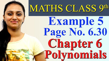 Example 5, Page No. 6.30, Chapter 6 - Polynomials, Class 9th Maths, R.D.Sharma