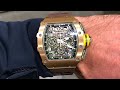 $250,000 Richard Mille RM11-03 Rose Gold and Titanium Flyback Chronograph watch (clip)