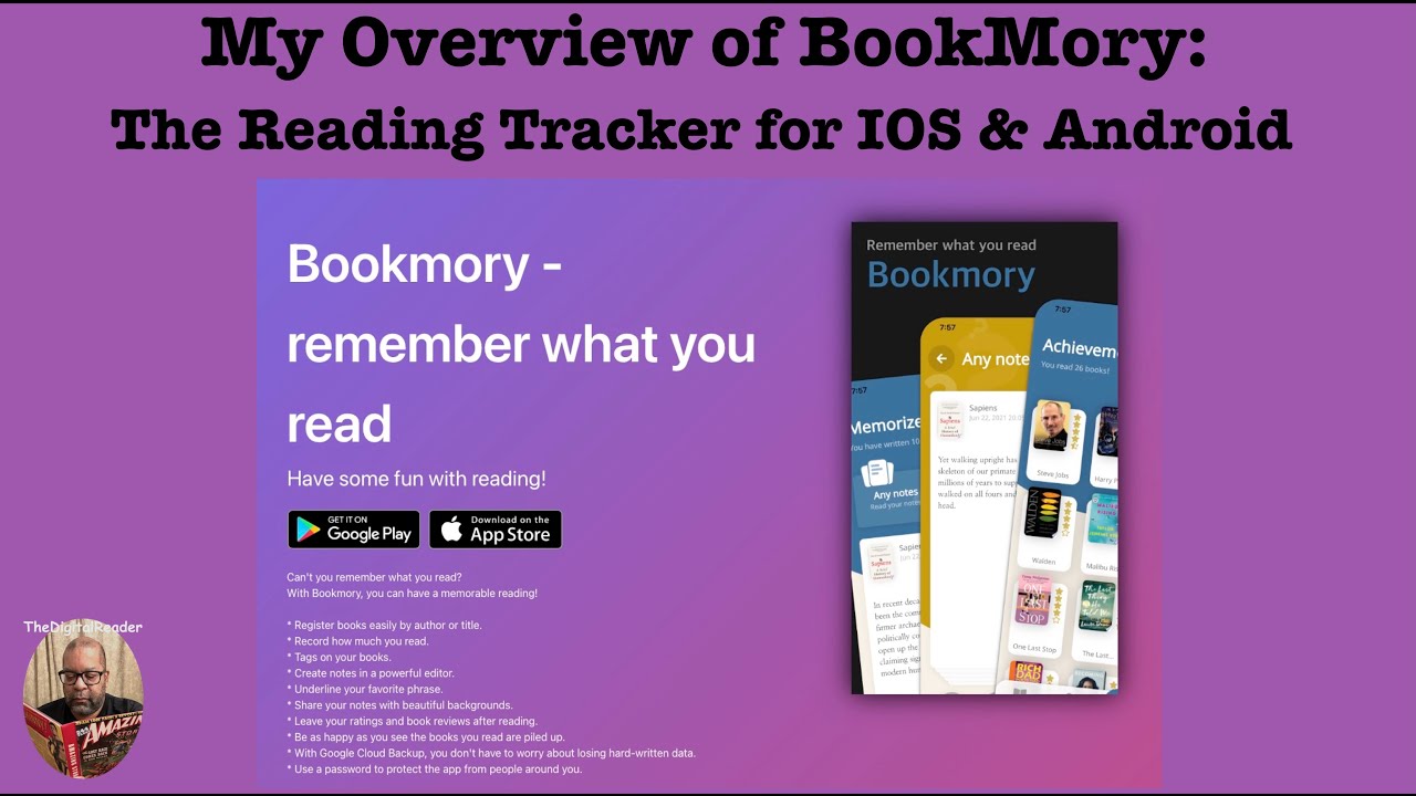 My Overview of Bookmory, The Reading Tracker For IOS & Android - YouTube