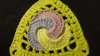 Треугольный мотив с кольцами Triangular motive with rings Crochet