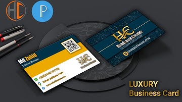 How to Make Gold Luxury Business Card Design - Pixellab Tutorial |Handsome Creater
