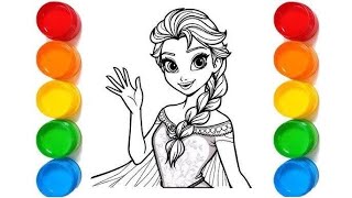 Cute Elsa Frozen Drawing, Painting & Coloring For Kids and Toddlers_ Child Art Guide