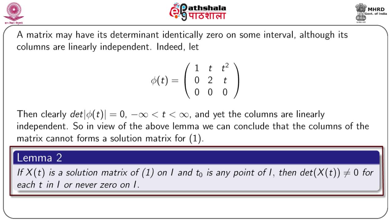 Fundamental matrix solutions (MATH) - YouTube