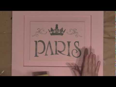 Using Furniture Paint To Stencil And Distress Youtube