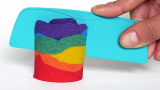 🌈 Mix, Slice and Squish a Magical Rainbow of Kinetic Sand 🌈