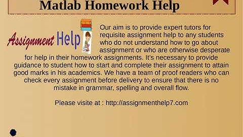 MATLAB Assignment Help   Matlab Homework Help