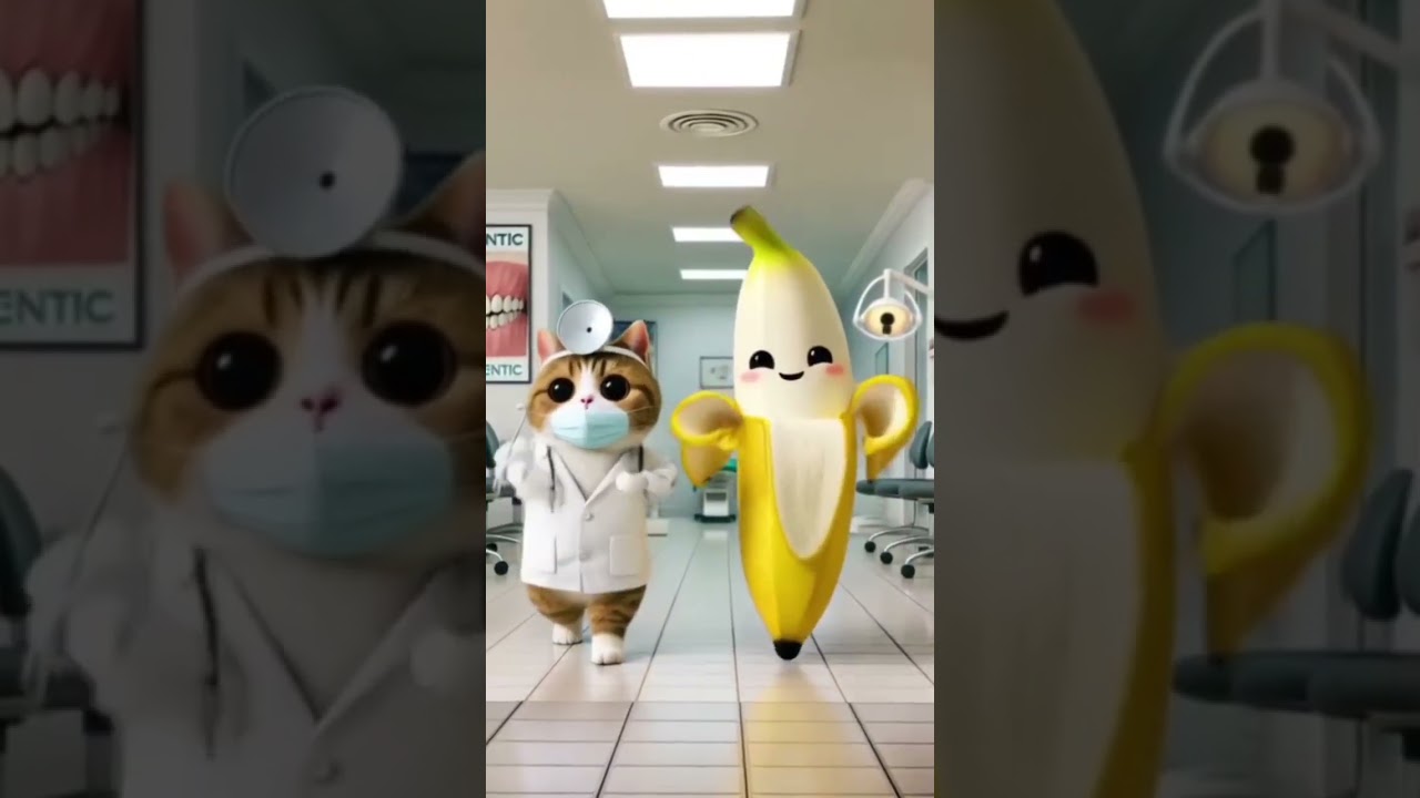 dr cat and banana😎 